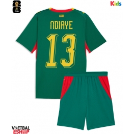 Senegal Iliman Ndiaye #13 Uit tenue Kids WK 2026 Korte Mouw (+ Korte broeken)